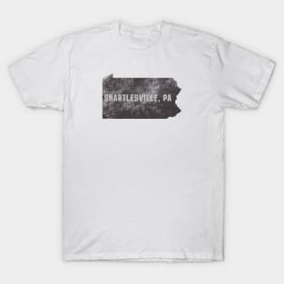 Shartlesville, PA - Map (Distressed) T-Shirt